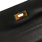 Hermes Black Ardennes Kelly 32 Retourne 2way Handbag 24C  Y 196399