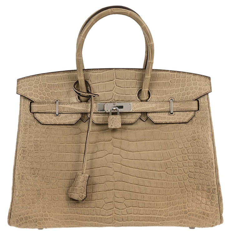 Hermes Poussiere Mat Porosus Birkin 35 Handbag Square:Q 17.S 196400