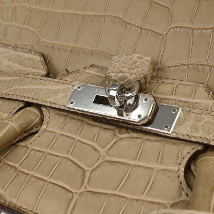 Hermes Poussiere Mat Porosus Birkin 35 Handbag Square:Q 17.S 196400