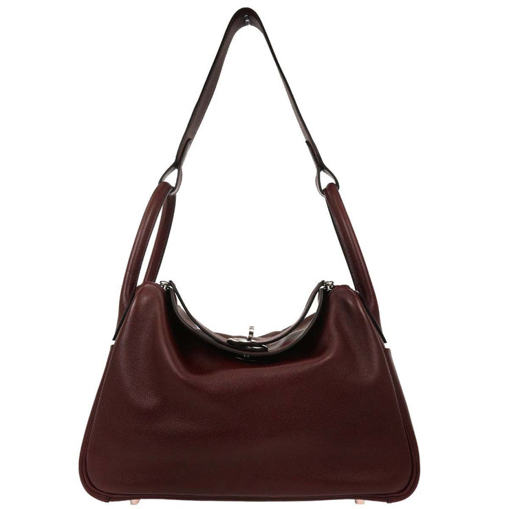 Hermes Bordeaux Evercolor Lindy 30 Shoulder Bag CCT003NW 196401
