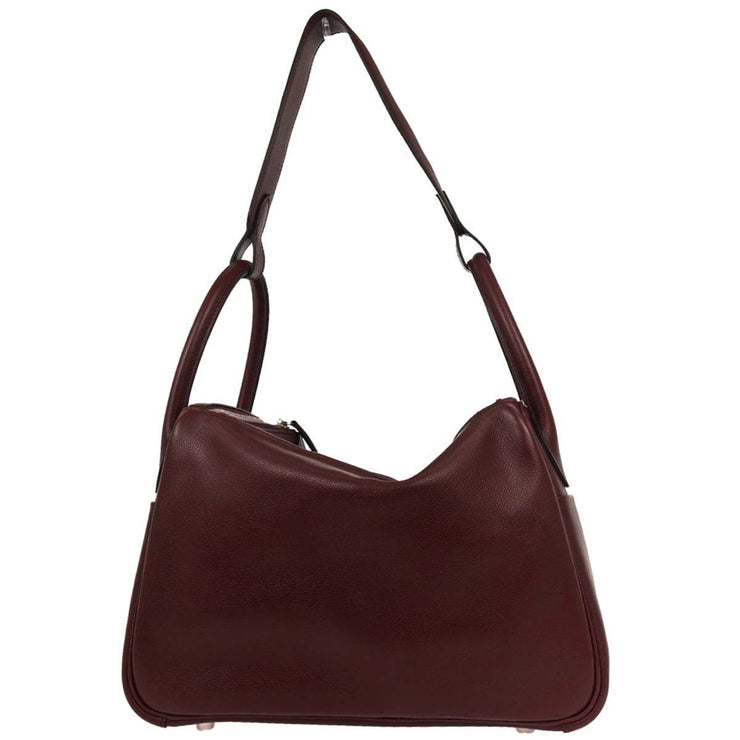 Hermes Bordeaux Evercolor Lindy 30 Shoulder Bag CCT003NW 196401