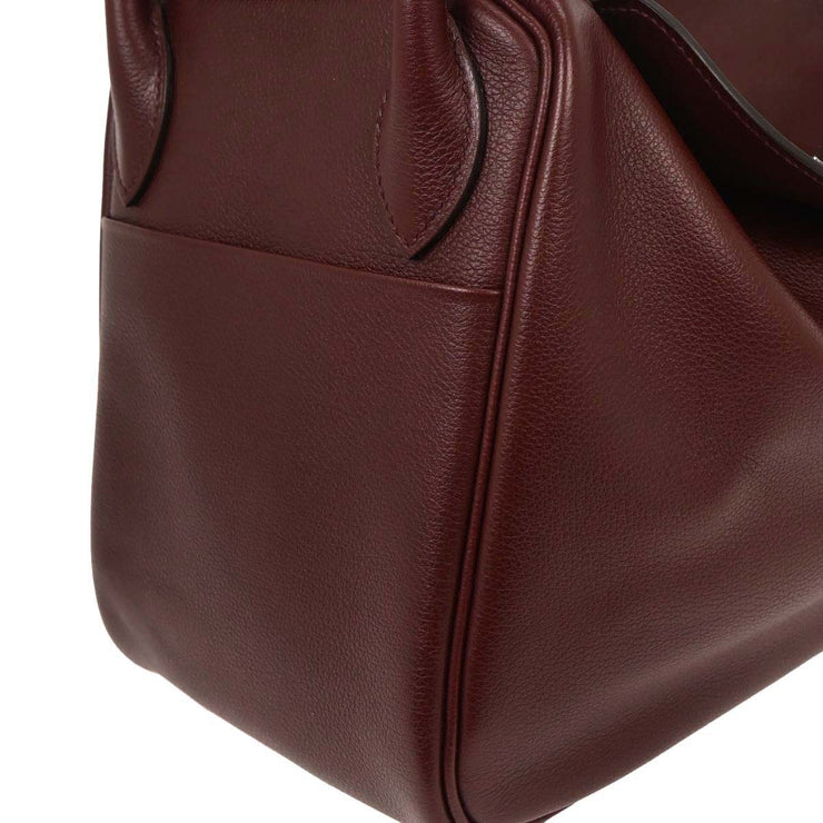 Hermes Bordeaux Evercolor Lindy 30 Shoulder Bag CCT003NW 196401