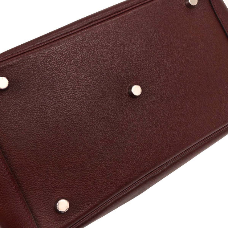 Hermes Bordeaux Evercolor Lindy 30 Shoulder Bag CCT003NW 196401