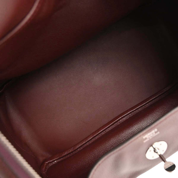 Hermes Bordeaux Evercolor Lindy 30 Shoulder Bag CCT003NW 196401