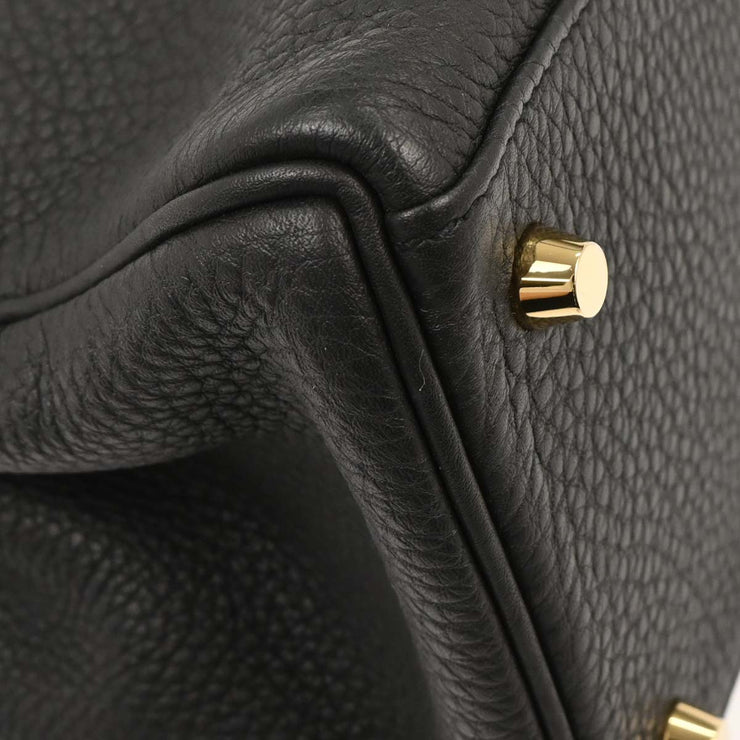 Hermes Black Togo Kelly 35 Retourne 2way Handbag XHT609 MD 196403