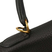 Hermes Black Togo Kelly 35 Retourne 2way Handbag XHT609 MD 196403