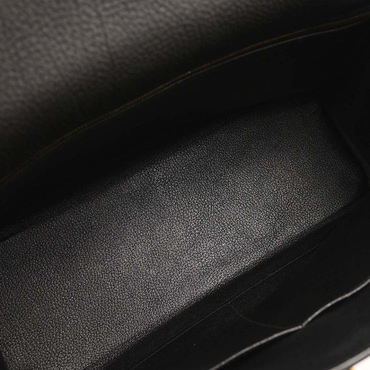 Hermes Black Togo Kelly 35 Retourne 2way Handbag XHT609 MD 196403