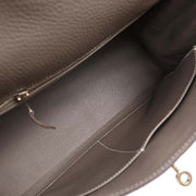 Hermes Etoupe Taurillon Clemence Kelly 32 Retourne 2way Handbag APY487MW 196404
