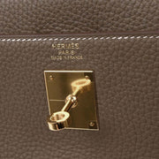 Hermes Etoupe Taurillon Clemence Kelly 32 Retourne 2way Handbag APY487MW 196404
