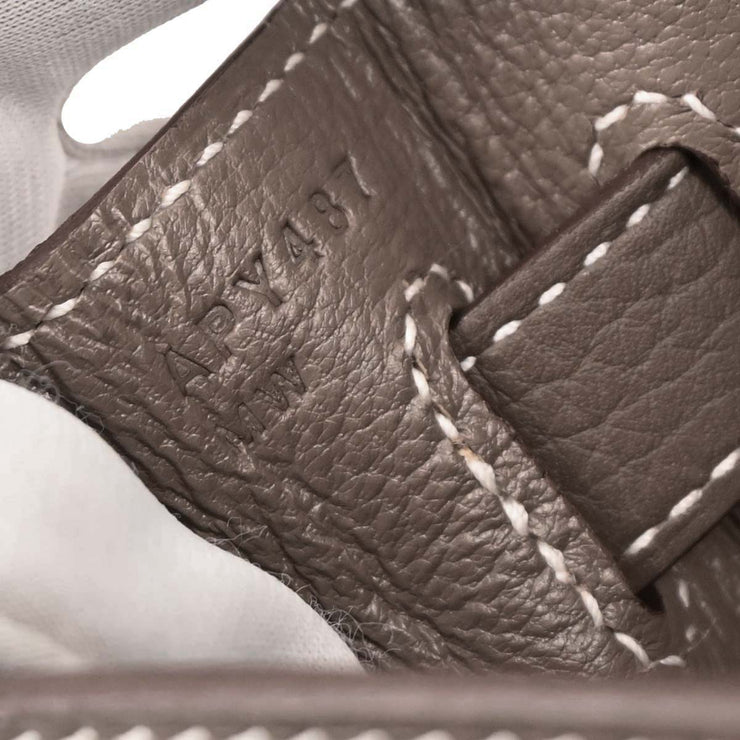 Hermes Etoupe Taurillon Clemence Kelly 32 Retourne 2way Handbag APY487MW 196404