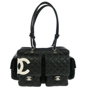 Chanel Black Calfskin Cambon Ligne Reporter Bag 196407