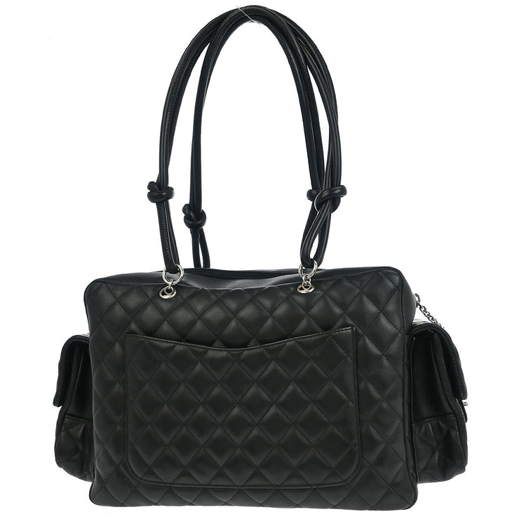 Chanel Black Calfskin Cambon Ligne Reporter Bag 196407