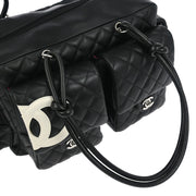 Chanel Black Calfskin Cambon Ligne Reporter Bag 196407