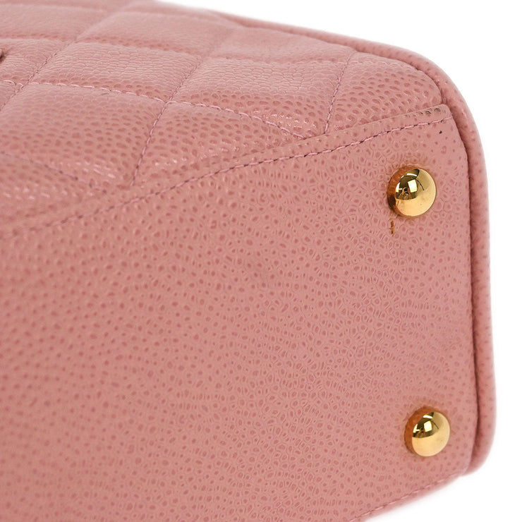 Chanel Pink Calfskin Bowling Bag 27 196408