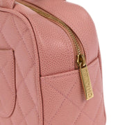 Chanel Pink Calfskin Bowling Bag 27 196408