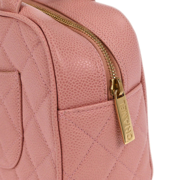 Chanel Pink Calfskin Bowling Bag 27 196408