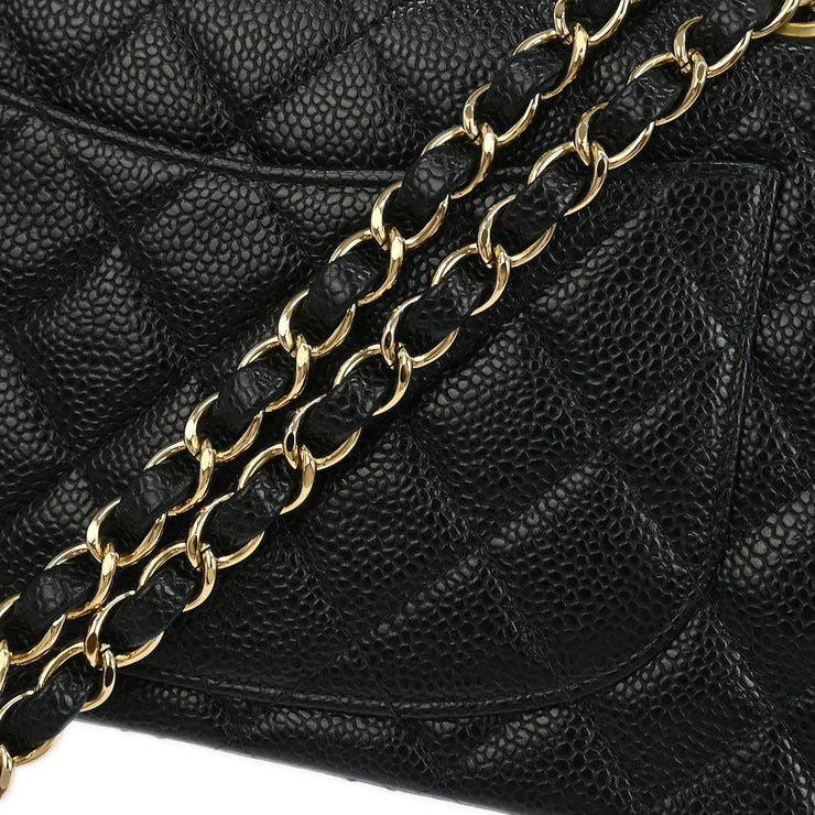 Chanel Black Calfskin Small Classic Double Flap Shoulder Bag 196411