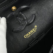 Chanel Black Calfskin Small Classic Double Flap Shoulder Bag 196411