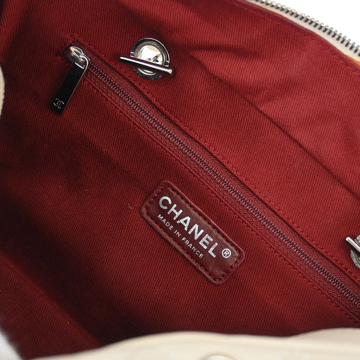 Chanel Off-white Calfskin Cambon Ligne Shoulder Bag 196414