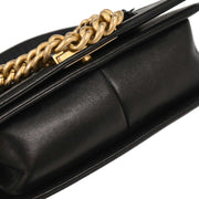 Boy Chanel Black Lambskin Camellia Small Chain Shoulder Bag 196416