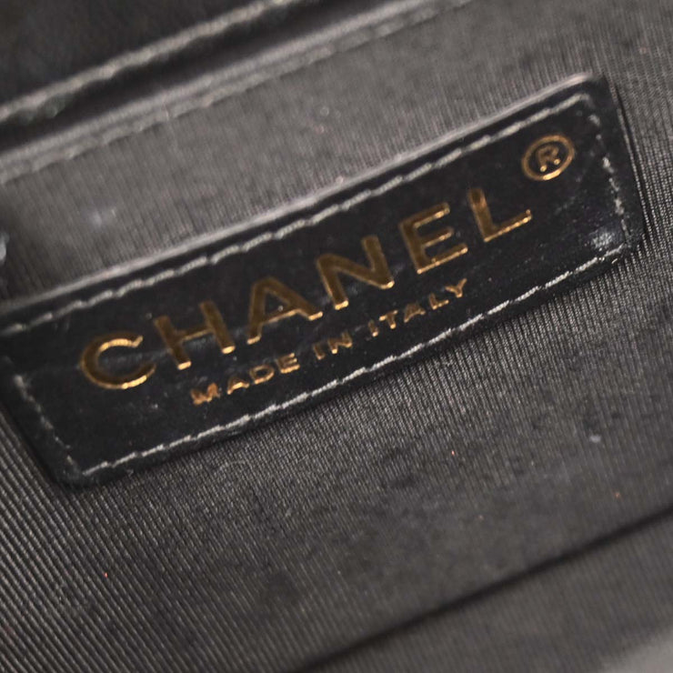 Boy Chanel Black Lambskin Camellia Small Chain Shoulder Bag 196416