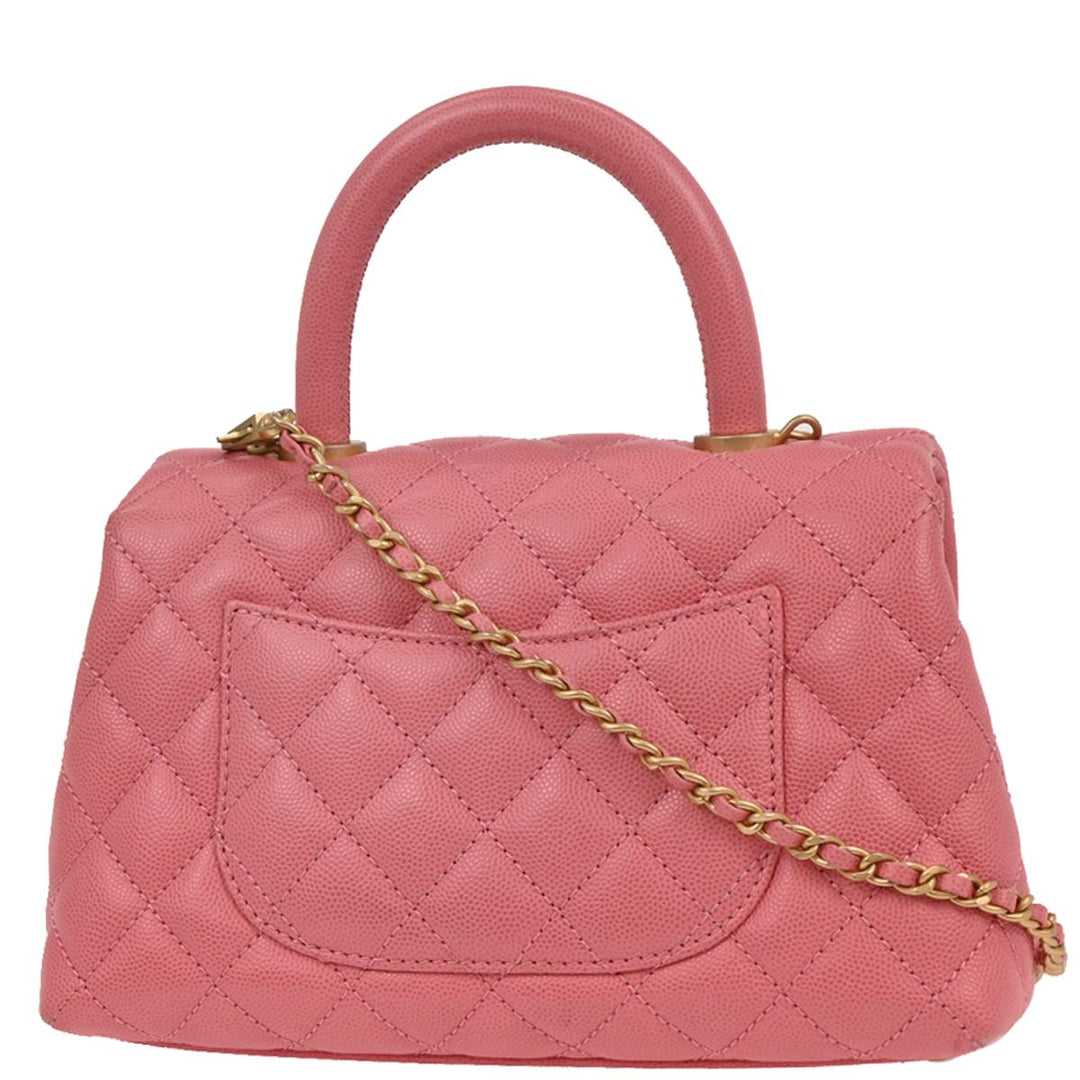 Chanel Pink Calfskin Coco Handle XS 2way Handbag 196418 – brand-jfa