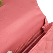 Chanel Pink Calfskin Coco Handle XS 2way Handbag 196418