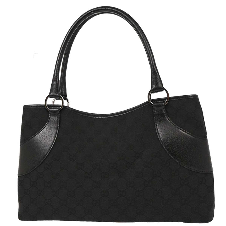 Gucci Black Canvas GG Tote Handbag 113015 001013 196421