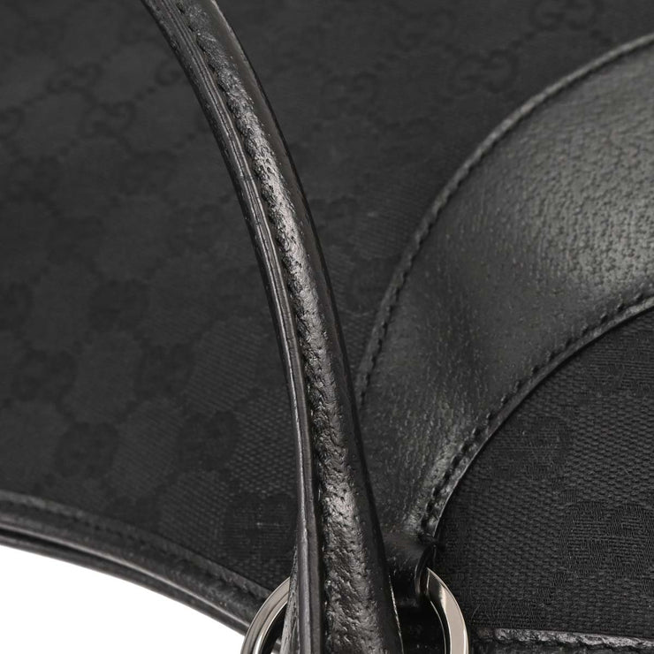 Gucci Black Canvas GG Tote Handbag 113015 001013 196421