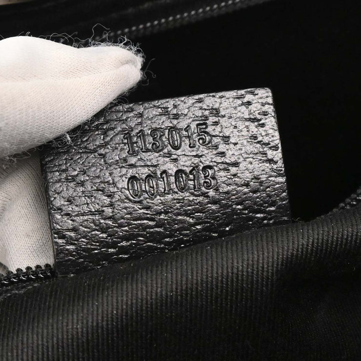Gucci Black Canvas GG Tote Handbag 113015 001013 196421