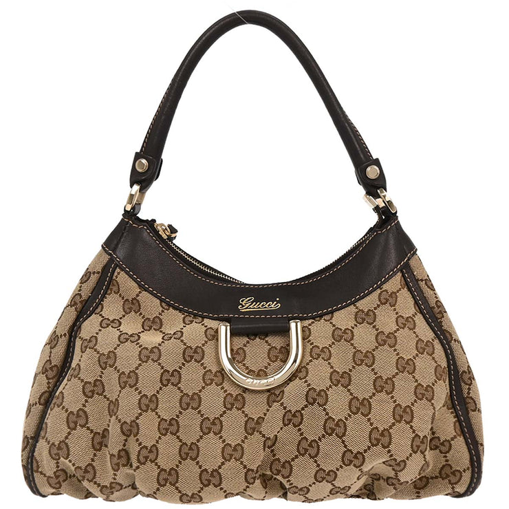 Gucci Beige GG Hobo Abbey D Ring Handbag 190525 001013 196423