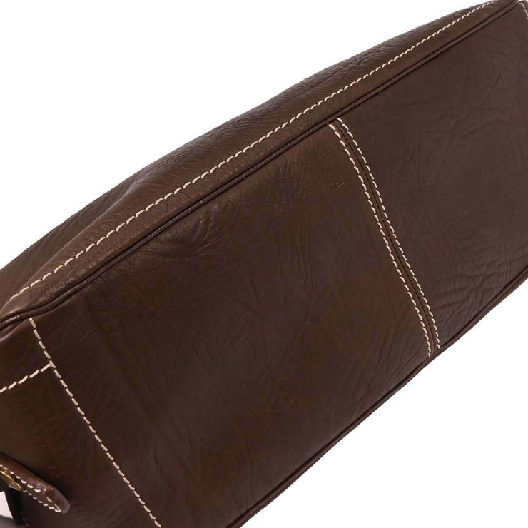 Celine Brown Leather Handbag GAS0/16 196424