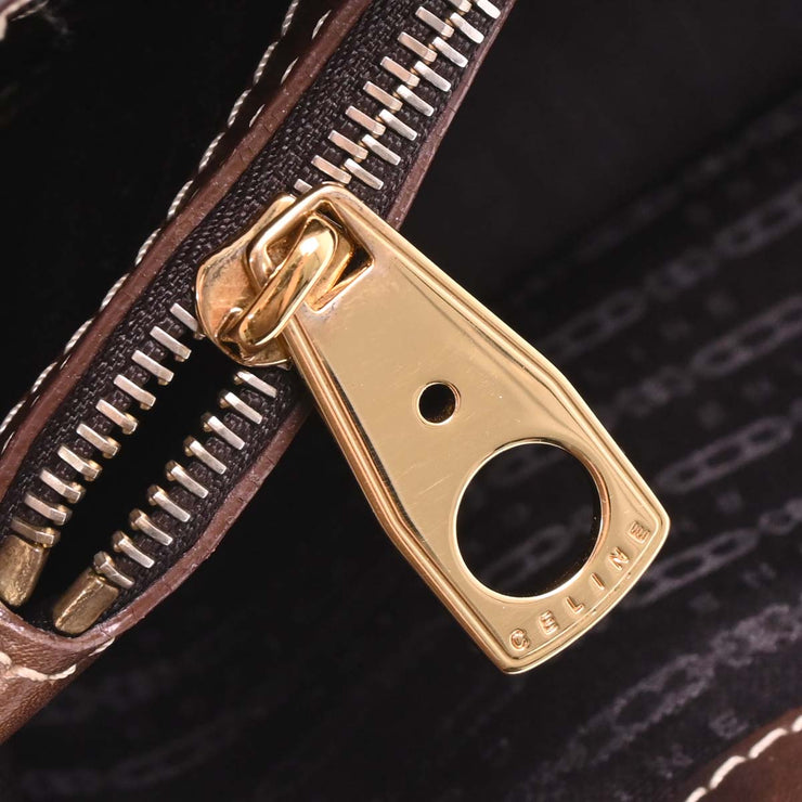 Celine Brown Leather Handbag GAS0/16 196424