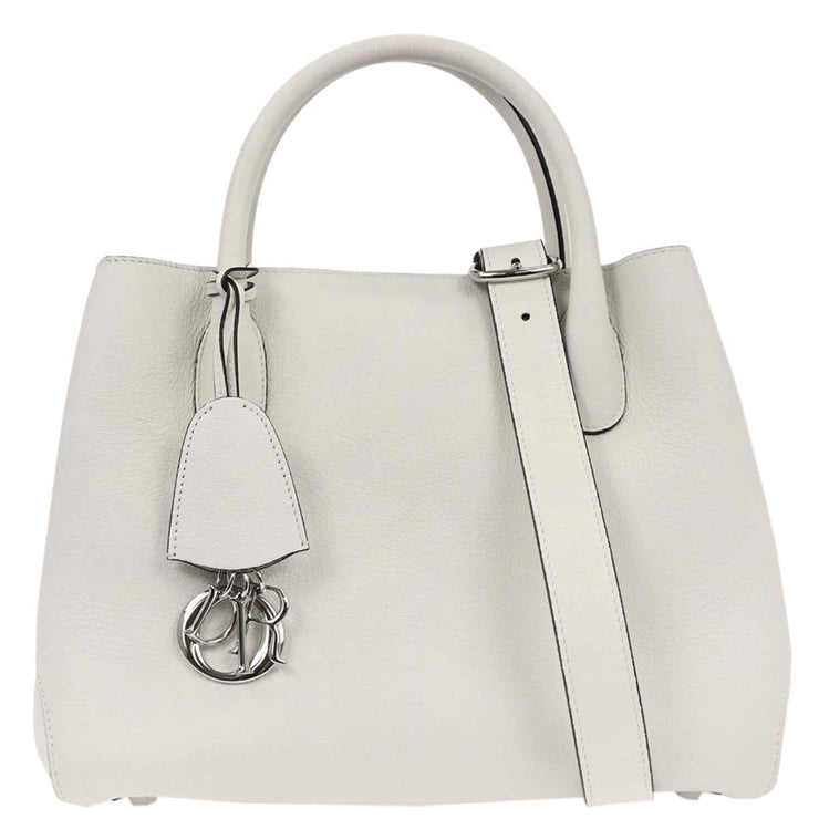 Christian Dior White Open Bar 2way Tote Bag 196425