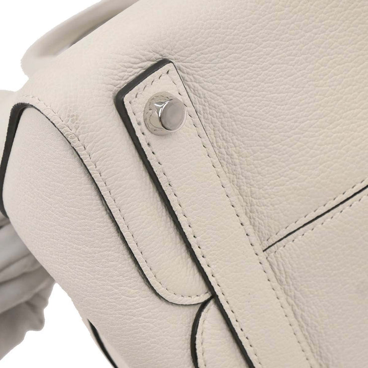 Christian Dior White Open Bar 2way Tote Bag 196425