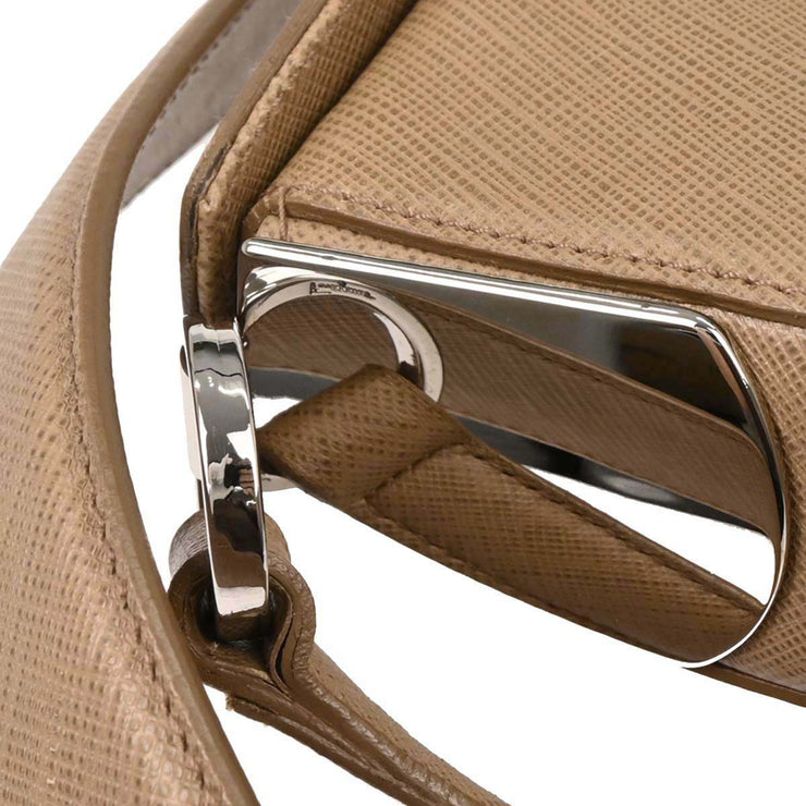 Salvatore Ferragamo Brown Leather Gancini Handbag AU-21/4835 196429