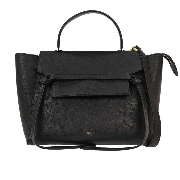 Celine Black Belt Bag 2way Handbag F-AT-1138 F-SL-1168 196431