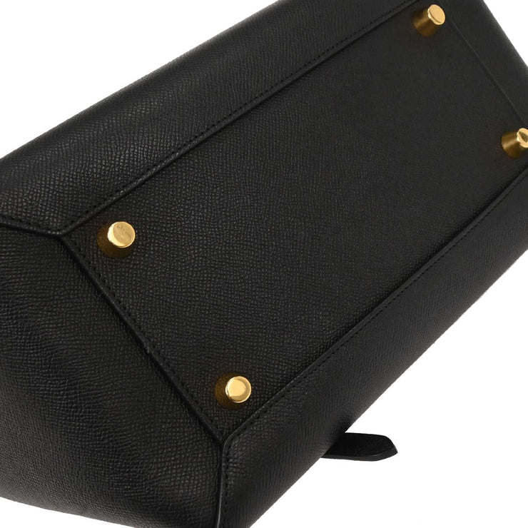 Celine Black Belt Bag 2way Handbag F-AT-1138 F-SL-1168 196431