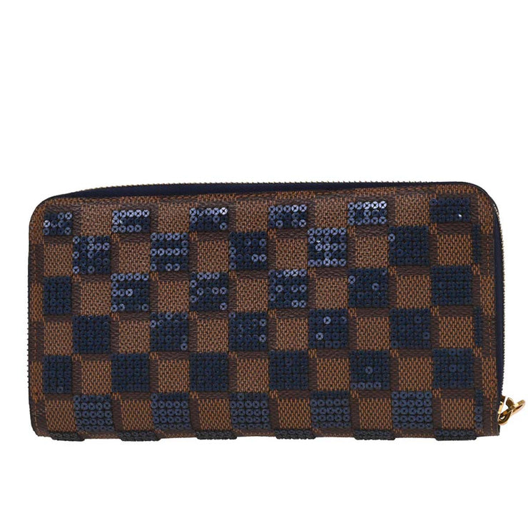 Louis Vuitton Blue Damier Payette Zippy Wallet N63172 CA1173 196438