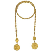 Chanel Medallion Gold Chain Pendant Necklace 196449