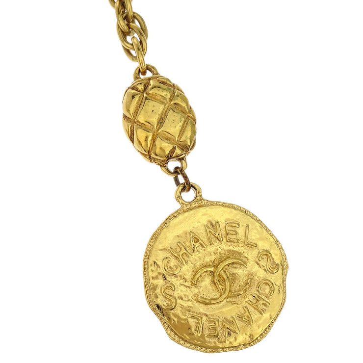 Chanel Medallion Gold Chain Pendant Necklace 196449