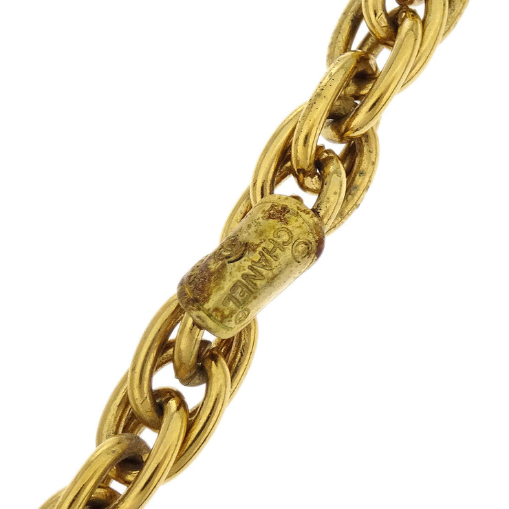 Chanel Medallion Gold Chain Pendant Necklace 196449