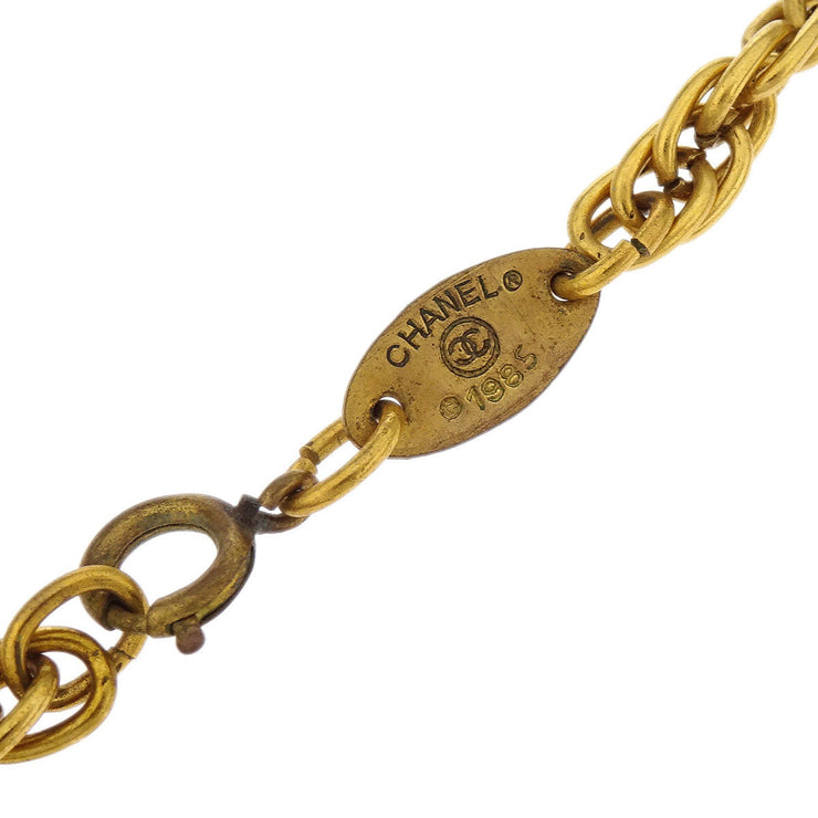 Chanel Artificial Pearl CC Chain Necklace Pendant Gold 1985/3616 196450