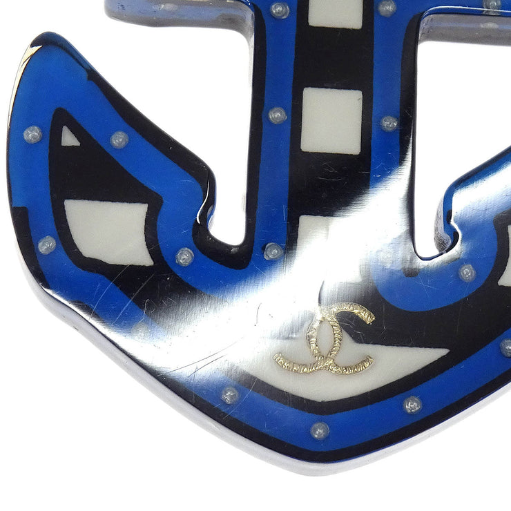 Chanel Brooch Pin Anchor Blue 18P 196456