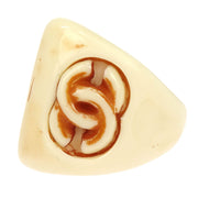 Chanel Ring Acrylic Off-white #52 01P 196459