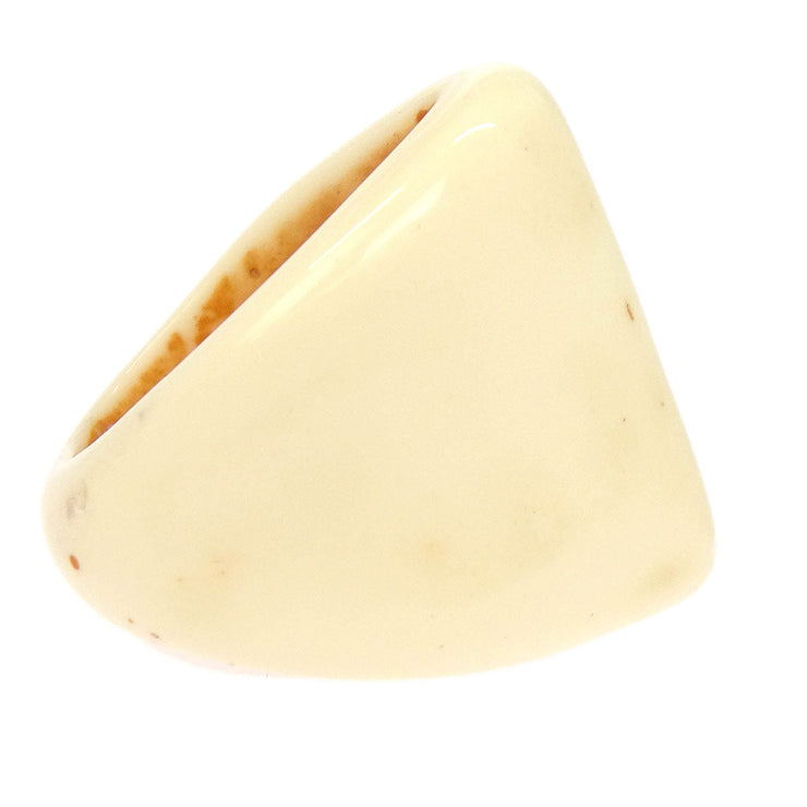 Chanel Ring Acrylic Off-white #52 01P 196459