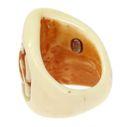 Chanel Ring Acrylic Off-white #52 01P 196459