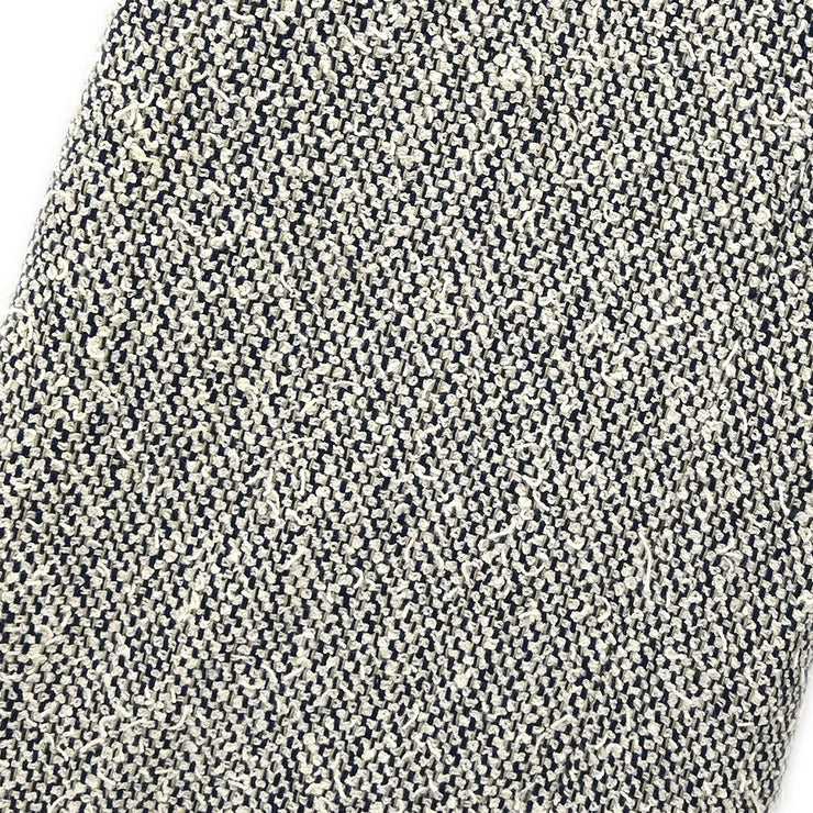 Chanel Single Breasted Jacket White Navy 99C #40 196472