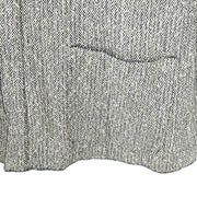 Chanel Single Breasted Jacket White Navy 99C #40 196472