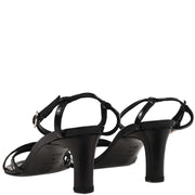 Chanel * Black Leather Shoes Sandals Mules #36 1/2 196473